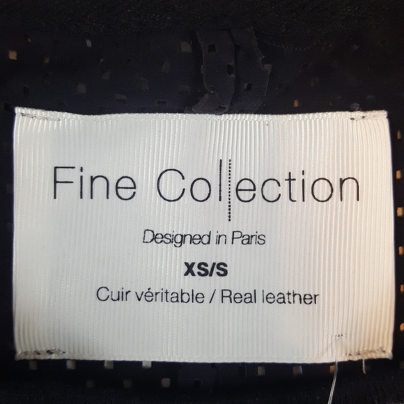 LAST CHANCE! CLOSET CLOSING! Genuine leather black t-shirt Fine Collection xs/s - Picture 6 of 6